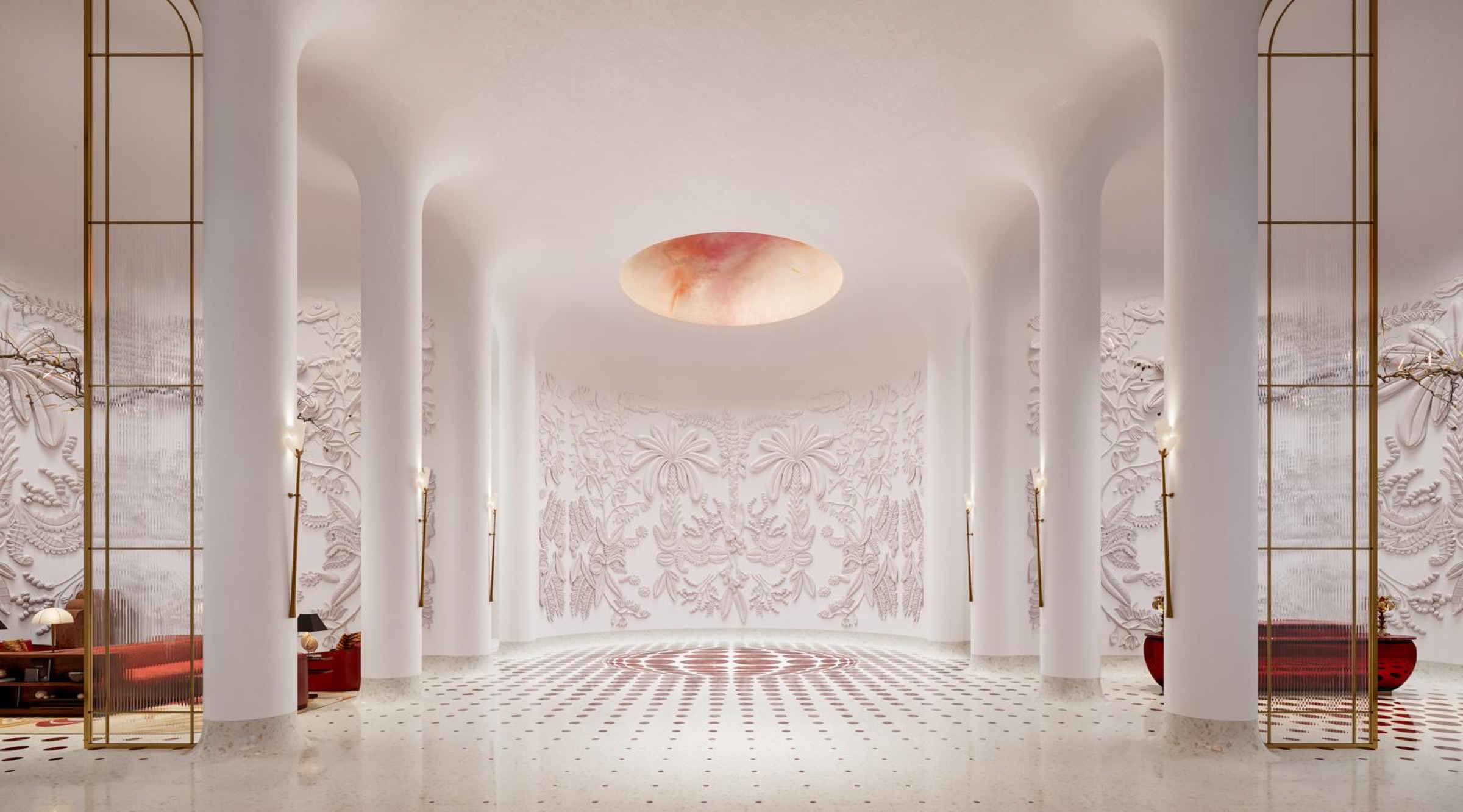 The Cathedral arrival hall at Faena Residences Miami
