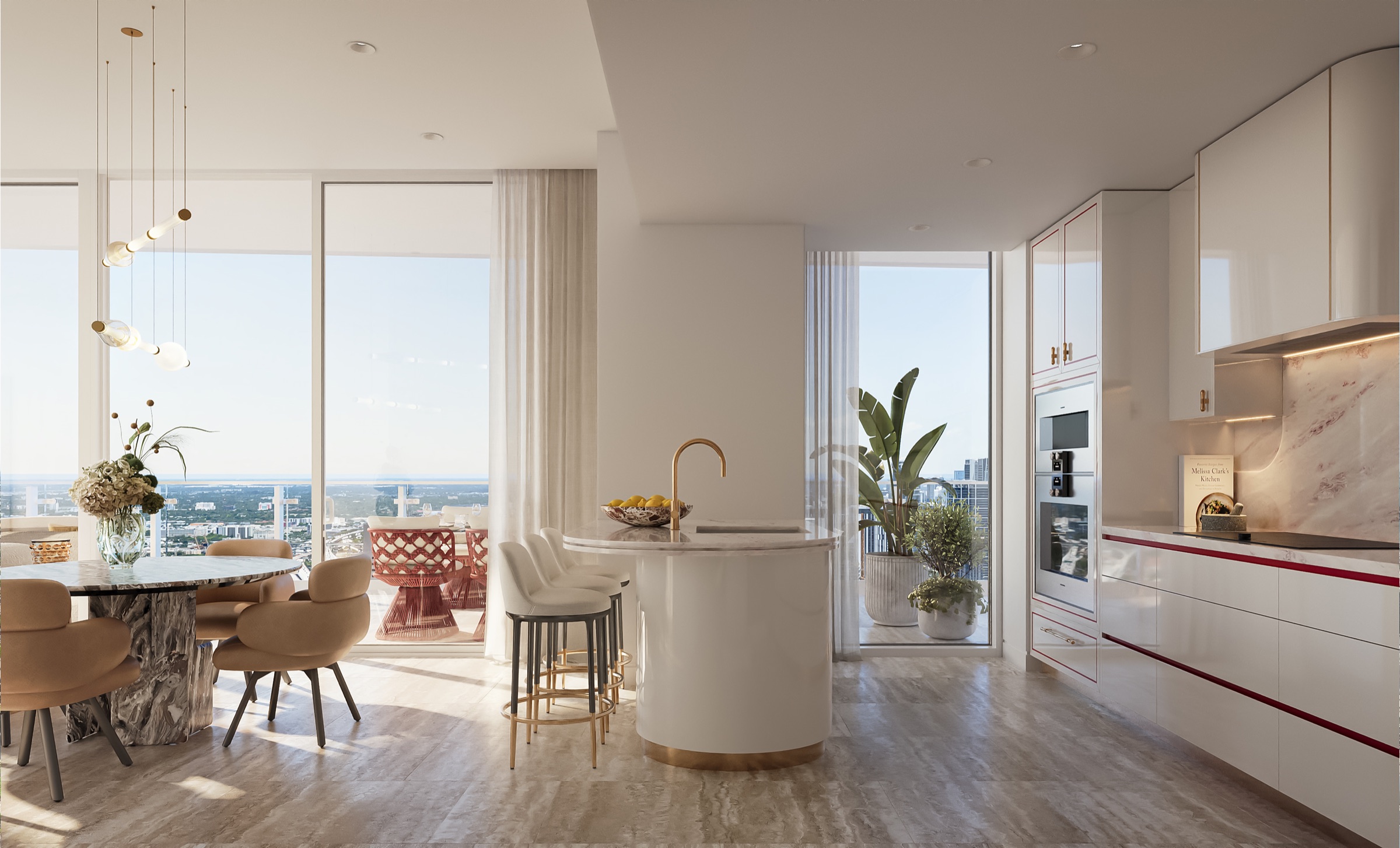 Kitchen with island seating